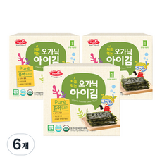 베베스트 처음먹는 오가닉 아이김 10p, 퓨어, 15g, 6개