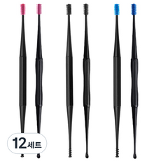 ATEAM 矽膠雙面掏耳棒2件組 隨機出貨, 2入, 12套