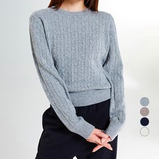 SPAO 女款羊毛混紡麻花圓領毛衣 SPKWE4TG12