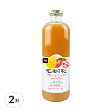 호재준 망고복숭아주스, 1L, 2개