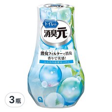 KOBAYASHI 小林製藥 消臭元 浴廁除臭劑, 清新皂香, 400ml, 3瓶