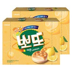 CROWN 皇冠 檸檬夾心餅乾, 322g, 2盒