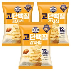 LOTTE 樂天 高蛋白脆片 鹽麵包風味, 50g, 3包