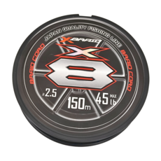 XBRAID CORD X8 8股 PE線 單色 母線 釣線 日本製, 150m, 螢光綠, 1個