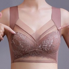 女款蕾絲刺繡大尺碼無縫內衣