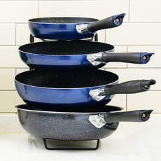 Saenghwalgongsik 4層平底鍋收納架, 黑色, 四段