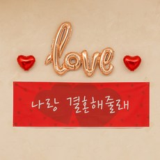 조이파티 프로포즈 현수막 세트1, 혼합색상, 1세트