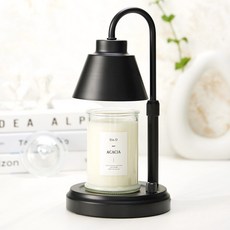 Aindie Chocho Candle Warmer 黑色+大豆蠟燭 370g 套裝, Acacia, 1組
