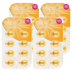 ellips 意立詩 摩洛哥護髮膠囊 豐盈水潤黃甜花 含維生素B5 A E 活力香甜花香味, 8ml, 4組