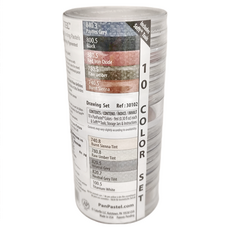 PANPASTEL 超柔軟藝術家粉彩餅組, 精選款 基本色調 線條 Set, 10色組, 含工具, 1組