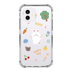 루다컴퍼니 루다 소보로버니 투명 방탄 젤리 휴대폰 케이스