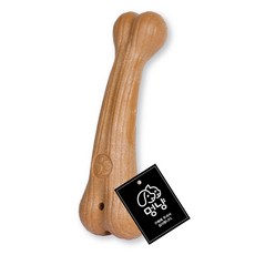 Meongyang 寵物高級木棍玩具 骨頭造型, 1個, 原木色