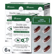 로니웰 더블케어 루테인 밀크씨슬, 30정, 6개