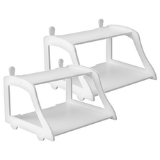 電視機頂盒置物架 NC17080725 22.5 x 22 x 15cm, 白色, 2個