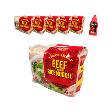 越南河粉 牛肉味 24入+辣椒醬 250g, 1組, 60g