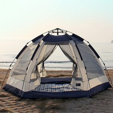 알뜨리 원터치 그늘막텐트, 블루넷, 5~6인용(중형)