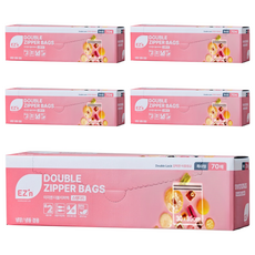 EZn 標準雙層夾鏈袋 冷藏冷凍兩用, 70入, XL(30*35cm), 5盒