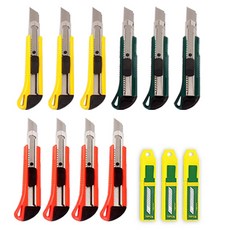 DADA 大型美工刀 10入 + 刀片 30入, 隨機出貨, 1套