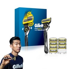 Gillette 吉列 正品 ProShield 鋒護黃色刮鬍刀 + 7入刀片, 手柄+刀片8p, 1套
