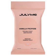 JUL7ME 香氛爽身濕巾 香草告白 20片入, 1個, 161g