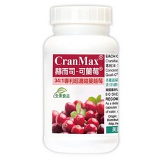 Healthwomen 赫而司 34倍高濃縮 私密蔓越莓錠 60顆, 含維生素C, A型前花青素, 晶球緩釋技術, 低敏植物膠囊, 1罐