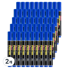 Lineplus Pentech 油性麥克筆 方頭, 100個, 藍色