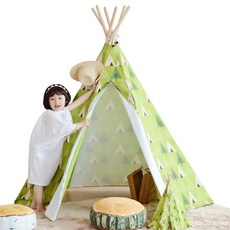 루카텐트 유아동 인디언 놀이 텐트 + LED 등 세트, 테마포레스트, 1개