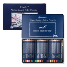 giorgione 專業級水性彩色鉛筆 鐵盒, 1個, 36色