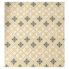 復古花紋PVC一抹净地墊, 未名花開 米色, 1個