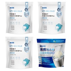 清淨海 衣槽清潔小家庭組 海豚洗衣膠囊 3包 + 清潔膠囊, 948g, 1套