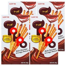 Toppo 夾心餅乾棒 巧克力口味, 40g, 4盒