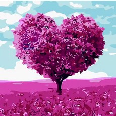 Momofix Painting DIY靜物畫繪圖組 40 x 40 cm, 紫色樹, 1個