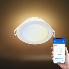 PHILIPS 飛利浦 Wiz Ambiance 3吋 LED嵌入式筒燈 4W, 白色, 1個