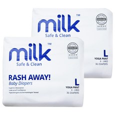 milk 鎖水芯牛奶尿布 褲型 8~14kg, 72片, 大碼 (L)