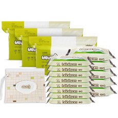 베베솜 건티슈 10매입 x 4개 + 20매입 x 3개 + 100매입 x 2개 + 지퍼백 세트, 1세트, 60g