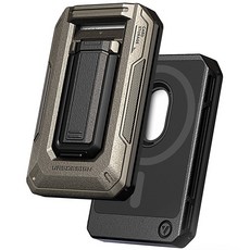 베루스 디월렛 오리진 맥세이프 카드 지갑 거치대 휴대폰 케이스, 호라이즌 실버 + 블랙, 1개