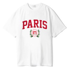 오에타 아치파리스 더블 코튼 오버사이즈 통기성 반팔 티셔츠