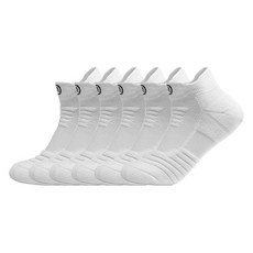 男士運動襪 6雙組, 1套, 白色