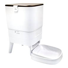 UTA 攜帶型迷你智能寵物餵食機 PW9, 4L大容量, APP遙控, 雙供電模式, 可拆卸易清洗配件, 白色, 1.12kg, 1個