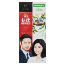 美吾髮 快速護髮染髮霜 補充包, 6 自然褐, 1組