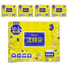 法綺朵 抽取衛生紙 100%原生紙漿, 12包, 5袋
