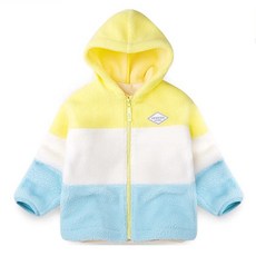 JELISPOON 童款拼色羊羔絨連帽夾克