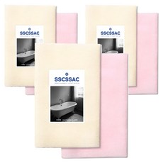 SSCSSAC 浴巾 2 件套, 象牙色+粉色, 2入, 3個