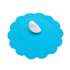 Beatrice 碧翠絲 矽膠防塵杯蓋, 藍底 + 晨鳥, 1個