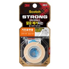 3M Scotch Super Strong 多用途可移除泡沫雙面膠帶 15mm x 1m, 白色, 1入