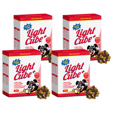 붐붐포 강아지 1.4kcal 라이트 큐브 미니 노즈워크 트릿 간식, 혼합맛(황태/소고기), 160g, 4개