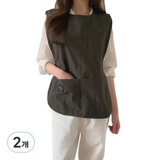 KKAEBIDA 防水背心圍裙 基本版, 基本-深卡其色, 2個
