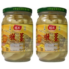 龍宏 嫩薑 糖醋醃漬 全素食品 開胃小菜, 420g, 2罐