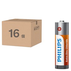 PHILIPS 飛利浦 碳鋅3號電池, 16個, 1組