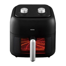 Kinyo 旋鈕式多功能氣炸鍋 377 x 290 x 284mm 3.7kg 6.5L, AF-265, 黑色